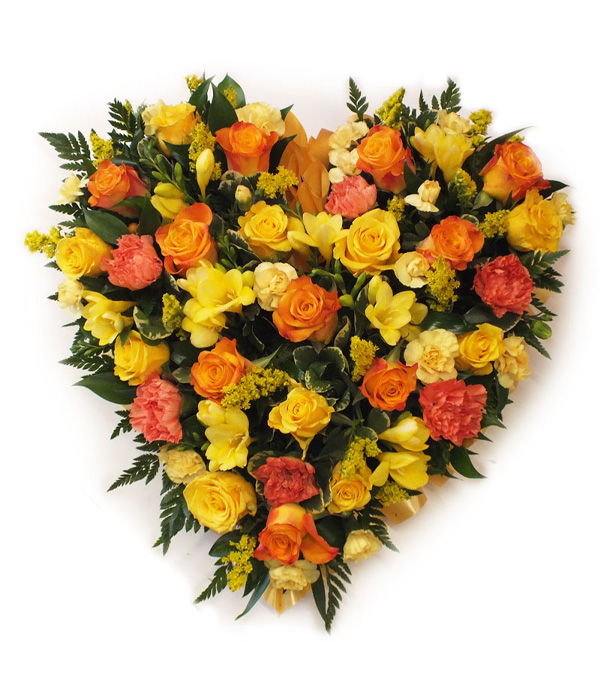 Orange and Lemon Heart (Solid Heart)